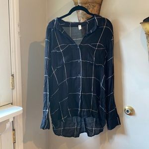 Black and white box blouse button up from Nordstrom
